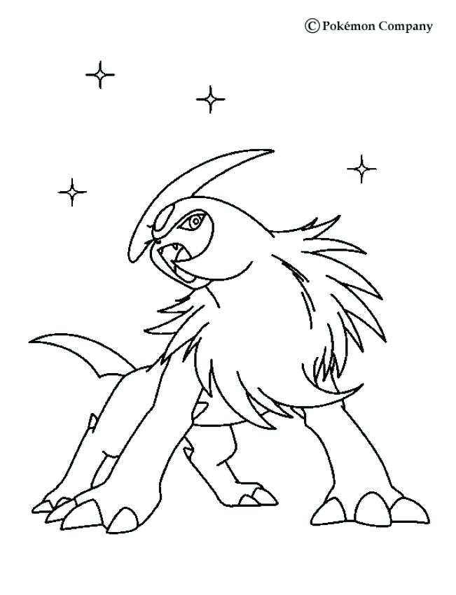 651x850 Pokemon Coloring Pages Absol N 16 Color Online Print Coloriage