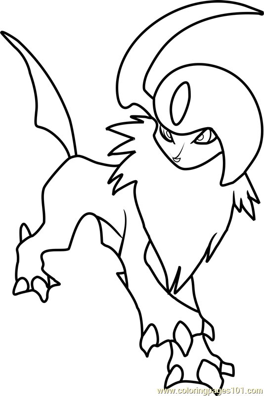 534x800 Absol Pokemon Coloring Page