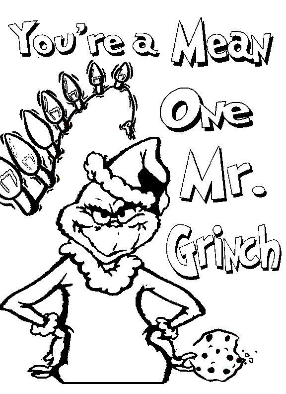 Grinch Coloring Pages 576x792 Grinch Coloring Pages