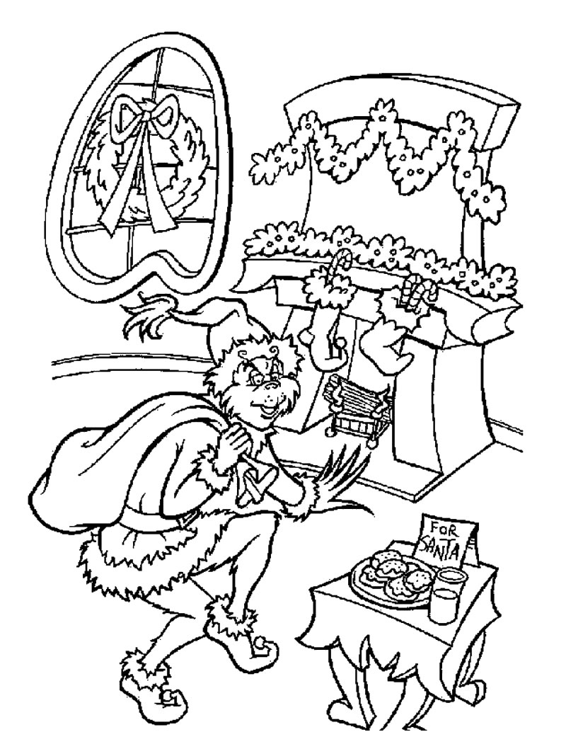 Grinch Stole Christmas Coloring Page 800x1034 Grinch Stole Christmas Coloring Page
