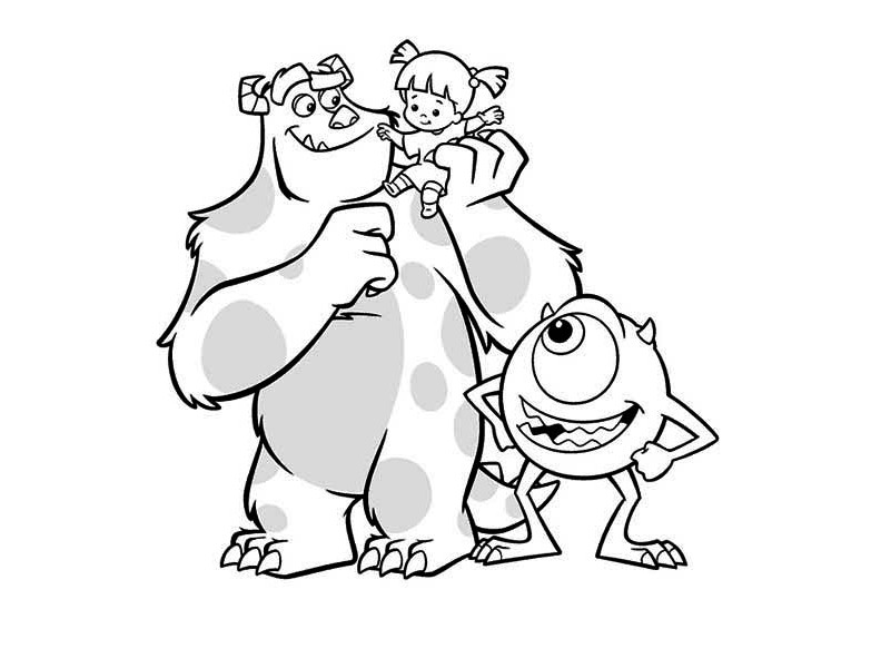 Mike And Sulley Coloring Pages 783x600 Mike And Sulley Coloring Pages