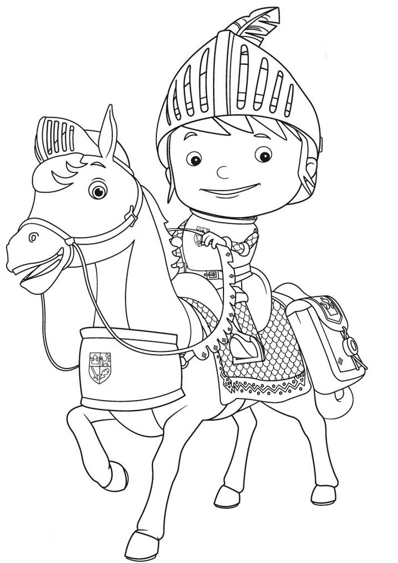 Mike The Knight Coloring Pages 794x1123 Mike The Knight Coloring Pages