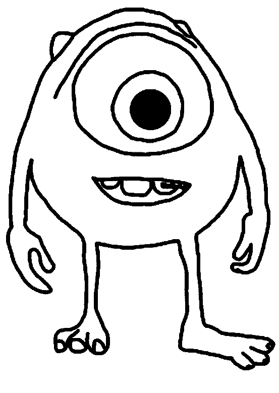 Mike Wazowski Confused Monsters, Inc Coloring Pages 553x779 Mike Wazowski Confused Monsters, Inc Coloring Pages