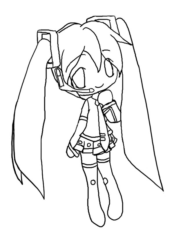600x829 Cute Hatsune Miku Chibi Drawing Coloring Page
