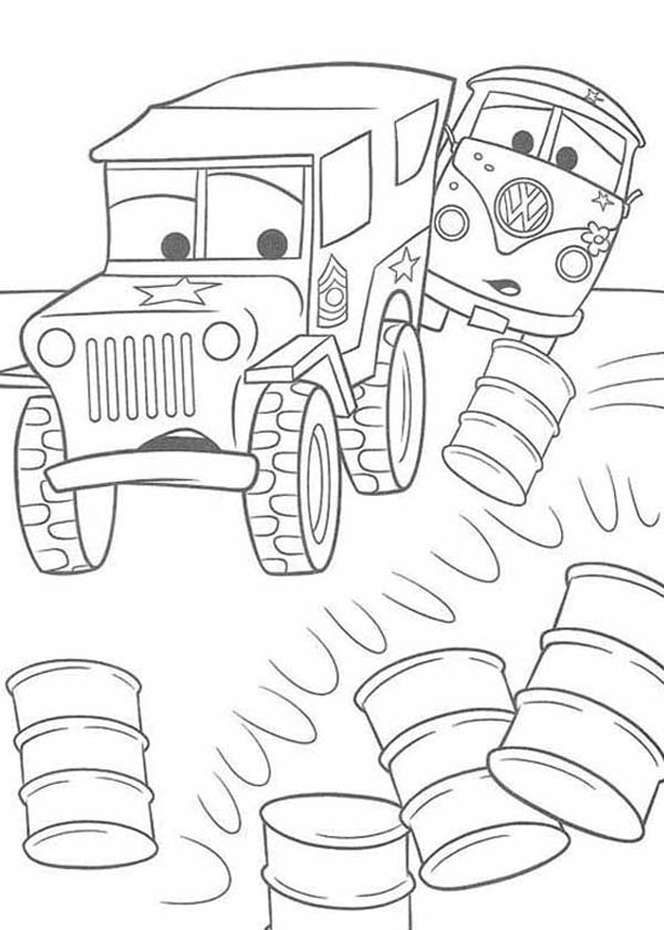 600x840 Miles Axlerod Crashing Drums In Disney Cars Coloring Page