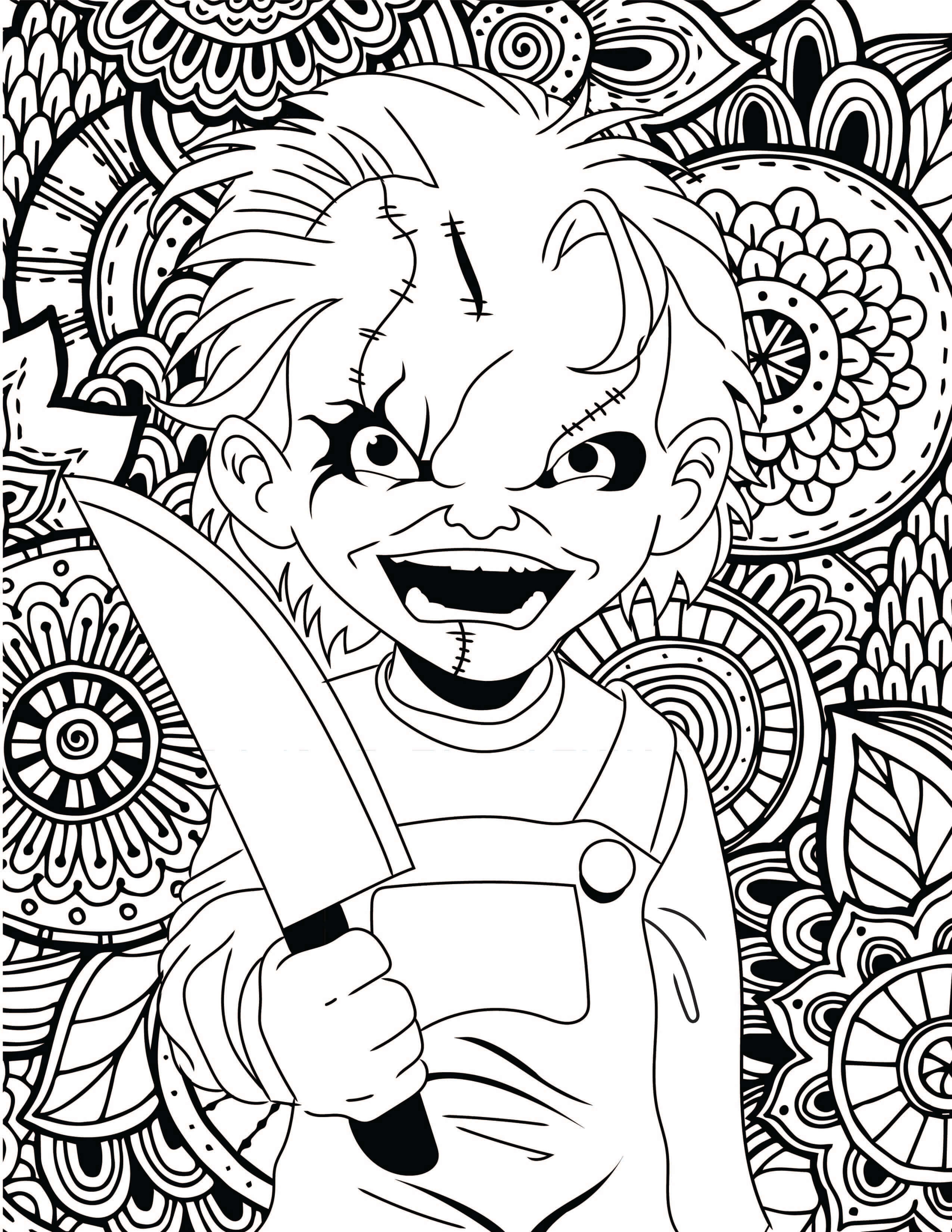 Horror Movies Printable Coloring Pages Download 2550x3300 Horror Movies Printable Coloring Pages Download