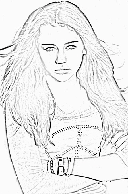450x678 Hannah Montana Miley Cyrus 15 Coloring Page