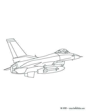 Military Airplane Coloring Pages