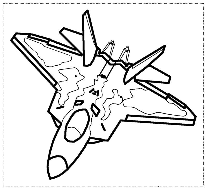 800x732 Airplane Coloring Pages To Print For Free
