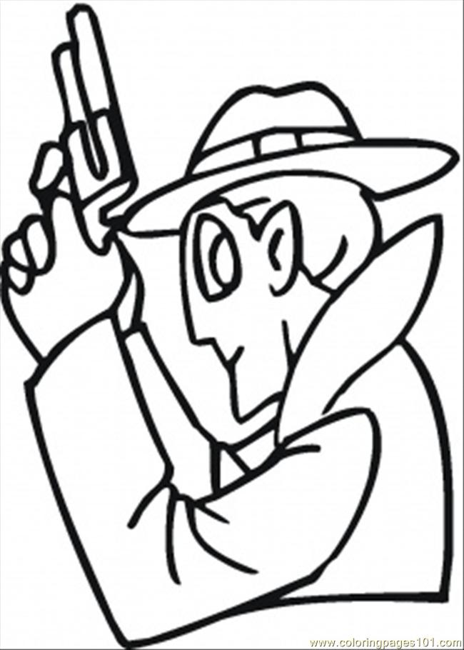 650x910 Gun Coloring Page