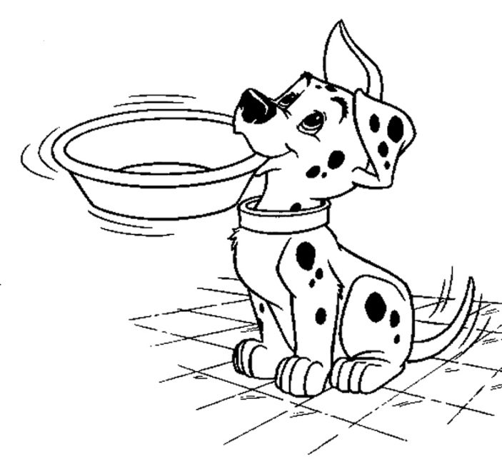 703x650 Dalmatian Asking For Milk Coloring Page Animal Pages