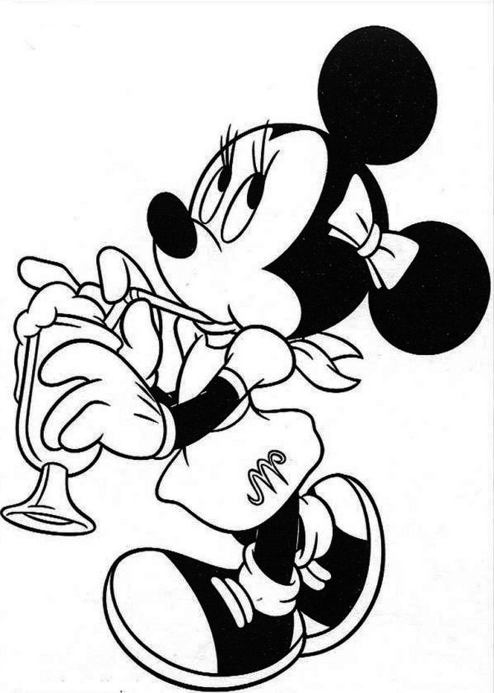 700x981 All Minnie's Expression Coloring Page Disney Pages
