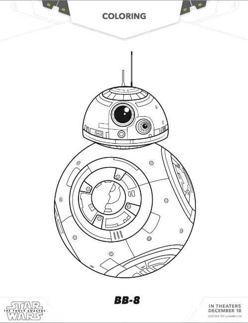 500x650 The Force Awakens Star Wars (Free Coloring Pages!) For Your
