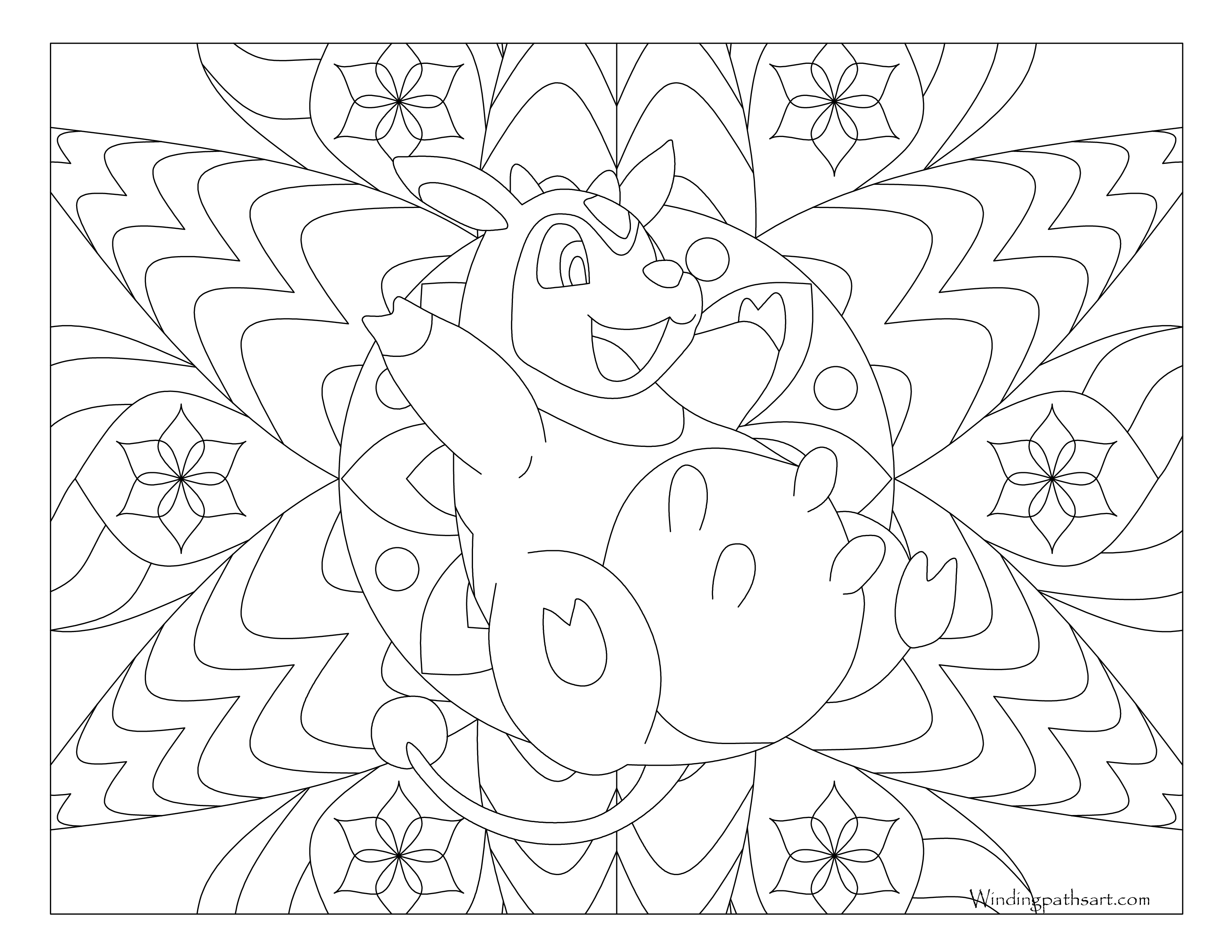 3300x2550 241 Miltank Pokemon Coloring Page