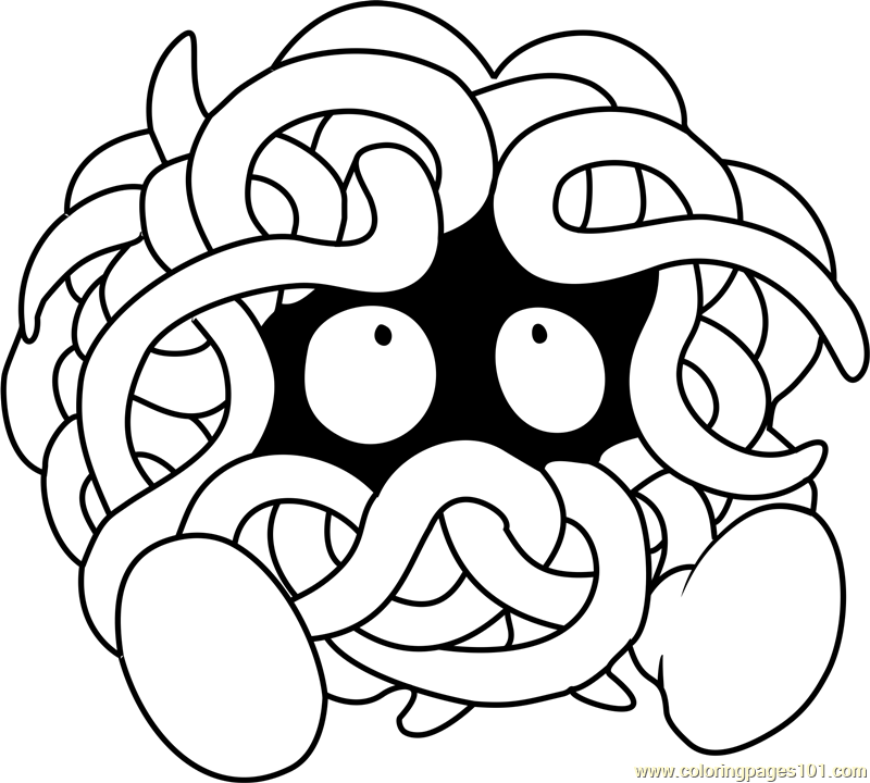800x720 Tangela Pokemon Coloring Page