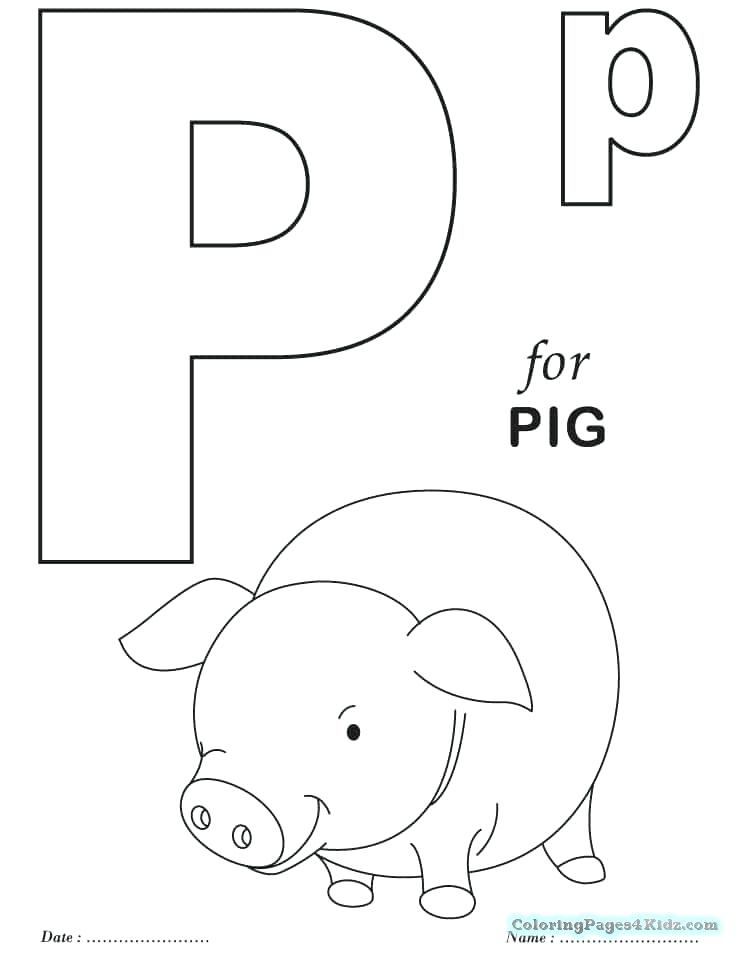738x954 Letter P Coloring Pages Preschool