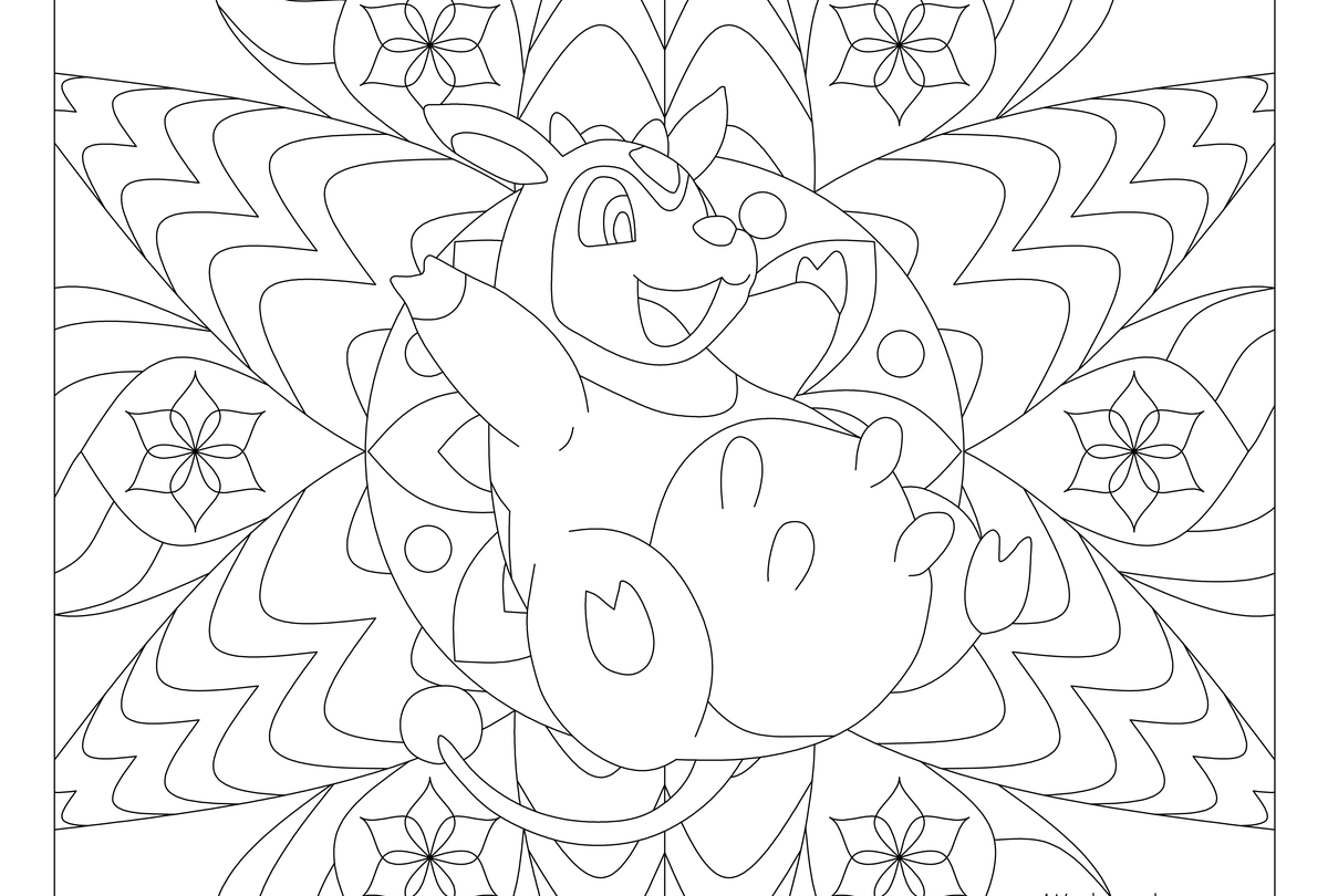 1200x810 Adult Pokemon Coloring Page Miltank