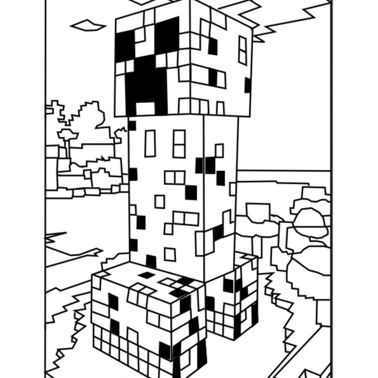 Amazing Minecraft Ocelot Coloring Pages Free Printable Kids 1224x1224 Amazing Minecraft Ocelot Coloring Pages Free Printable Kids