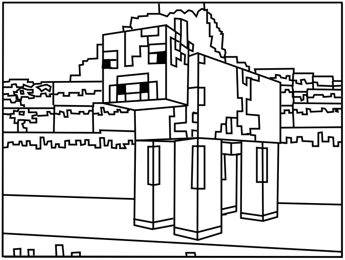Enjoyable Design Printable Minecraft Coloring Pages Cow Craft 673x507 Enjoyable Design Printable Minecraft Coloring Pages Cow Craft