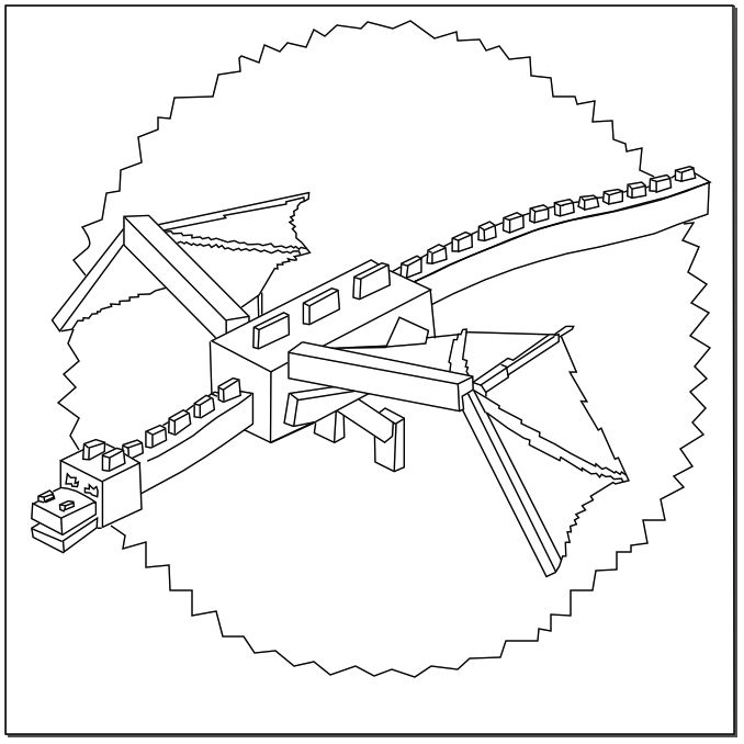 Minecraft Cat Coloring Pages