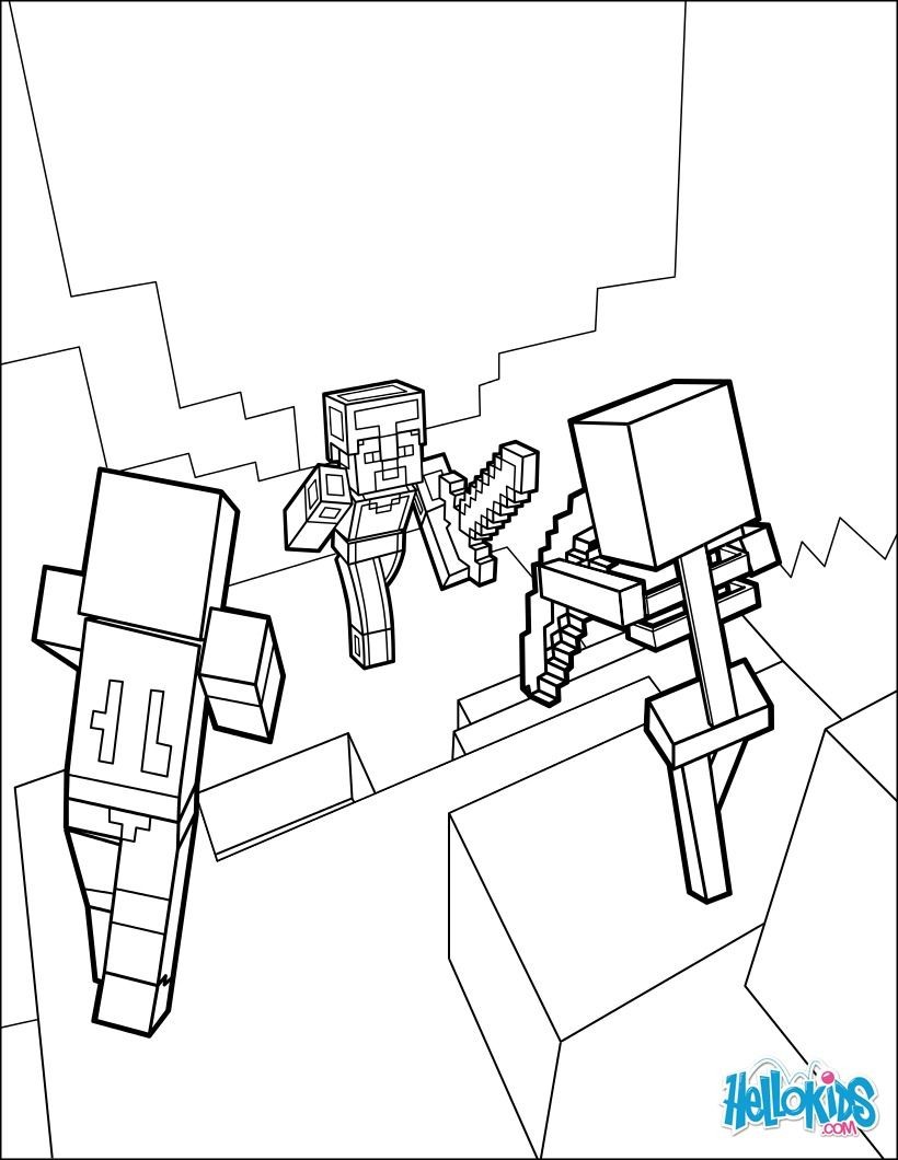 Minecraft Cat Coloring Pages at GetColorings.com | Free printable ...