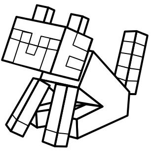 312x307 Steve Sitting With Minecraft Weapon Coloring Page