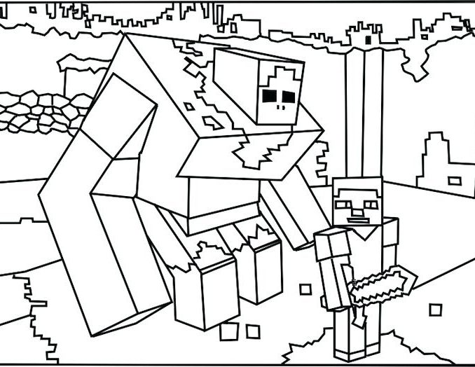 678x524 Minecraft Coloring Sheets Characters Coloring Pages Coloring