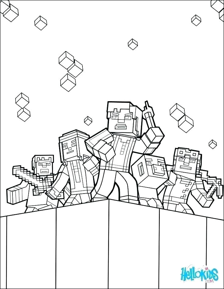 736x951 Minecraft Coloring