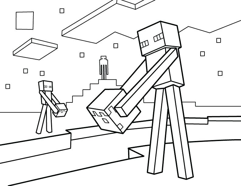 792x612 Minecraft Creeper Coloring Pages Printable Printable Coloring