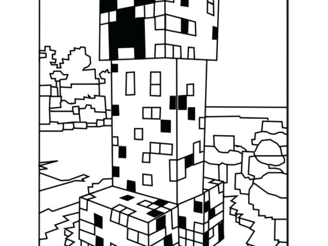 640x480 Coloring Pages For Minecraft Coloring Pages Creeper Coloring