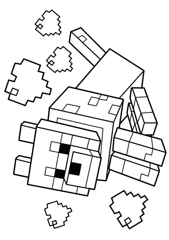 595x842 Minecraft Coloring Sheets Coloring Sheets Wolf Coloring Page