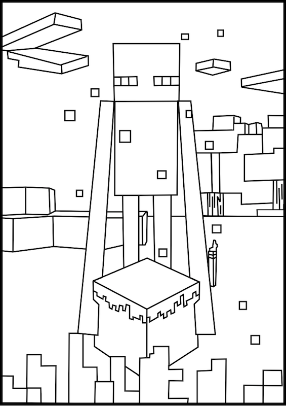 565x800 Printable Minecraft Enderman Coloring Pages. Elijah