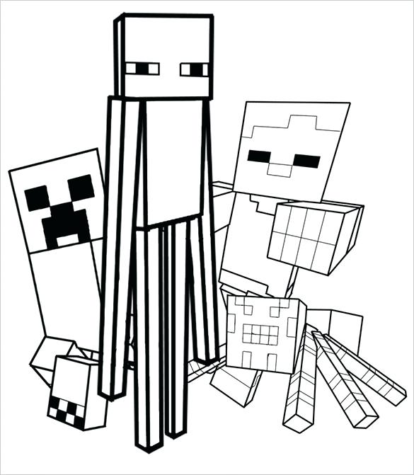 585x671 Coloring Pages Of Minecraft Games Coloring Pages For Kids