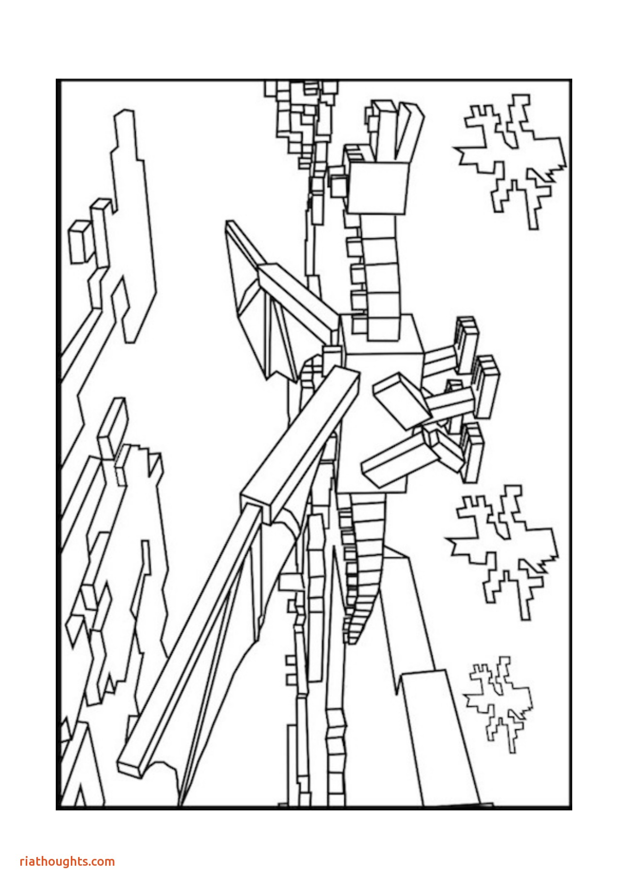 Unique Minecraft Coloring Pages Ender Dragon Coloring 1295x1832 Unique Minecraft Coloring Pages Ender Dragon Coloring