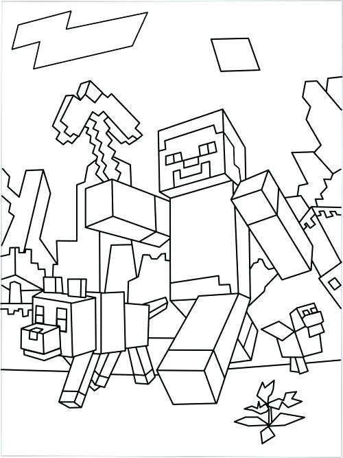 Print Minecraft Coloring Pages To Print A Horse Coloring Page 500x667 Print Minecraft Coloring Pages To Print A Horse Coloring Page