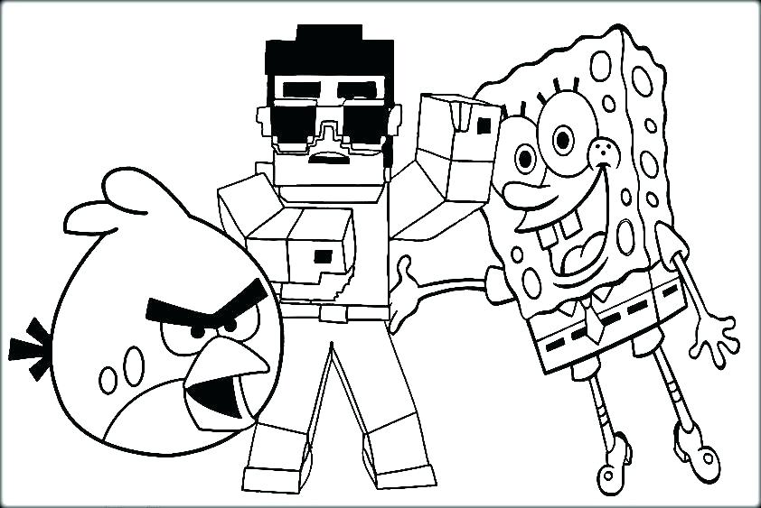 Minecraft Coloring Pages To Print Printable Coloring Pages Mobs 842x563 Minecraft Coloring Pages To Print Printable Coloring Pages Mobs