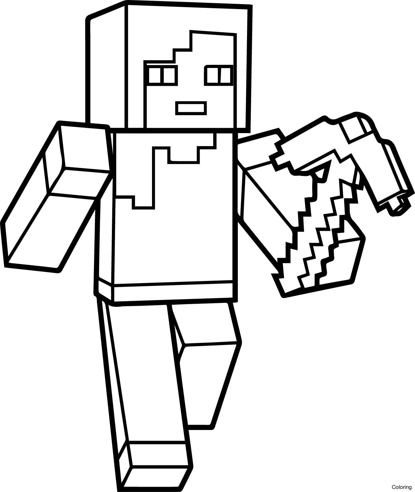 Sizable Minecraft Coloring Pages Of Steve Shee 1324x1571 Sizable Minecraft Coloring Pages Of Steve Shee