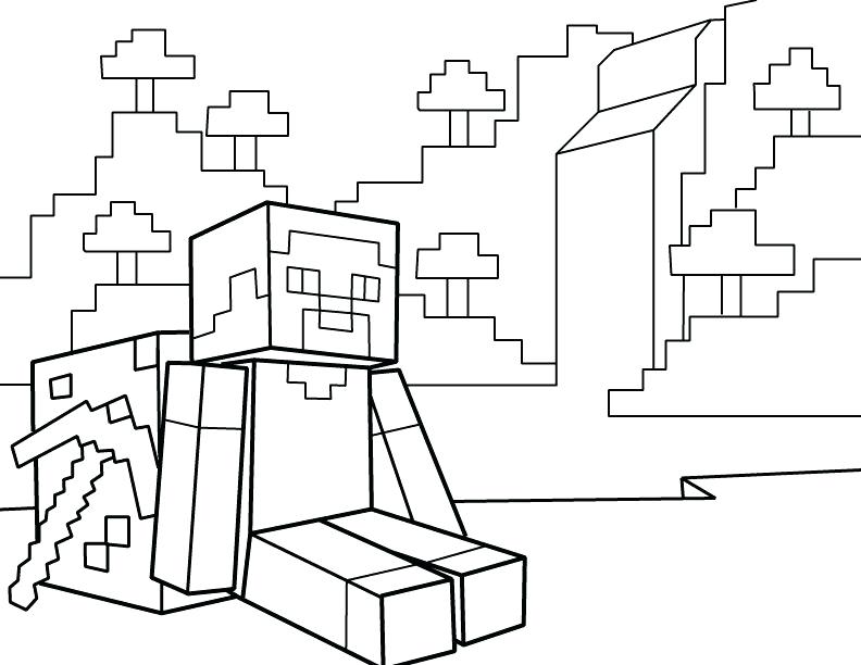 792x612 Free Printable Creeper Coloring Pages Colouring Minecraft Party