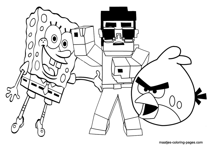 842x595 Minecraft Creeper Coloring Pages Printable Coloring Sheet ~ Anbu
