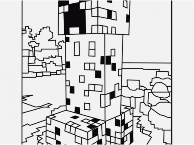 640x480 Printable Minecraft Coloring Pages Picture Best Minecraft Creeper