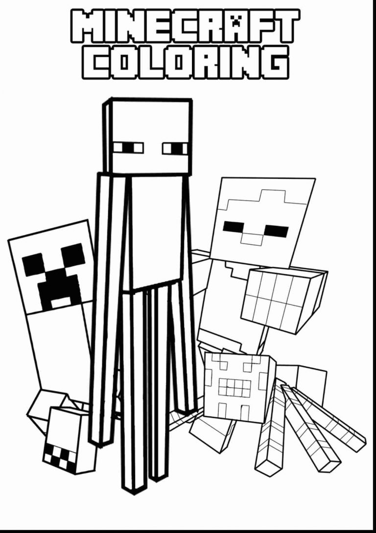 768x1087 Minecraft Creeper Coloring Pages Printable Copy Free Steve