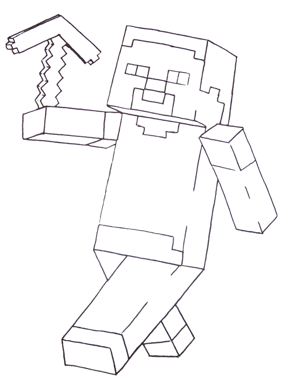 573x768 Free Minecraft Coloring Pages