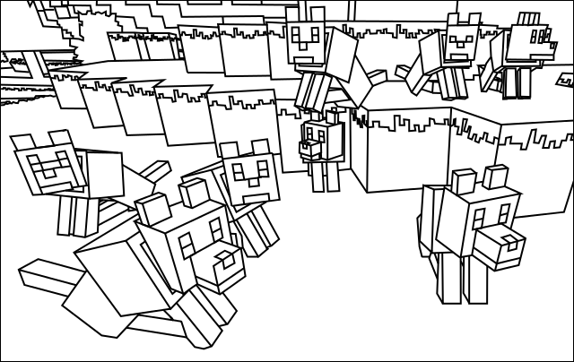 Minecraft Color Pages 640x404 Minecraft Color Pages