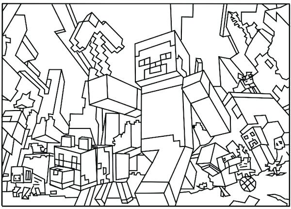 Coloring Page Party Free Minecraft Coloring Book Printables 600x431 Coloring Page Party Free Minecraft Coloring Book Printables