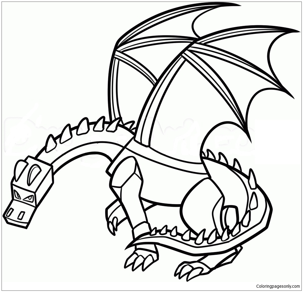Minecraft Dragon Coloring Page 992x957 Minecraft Dragon Coloring Page