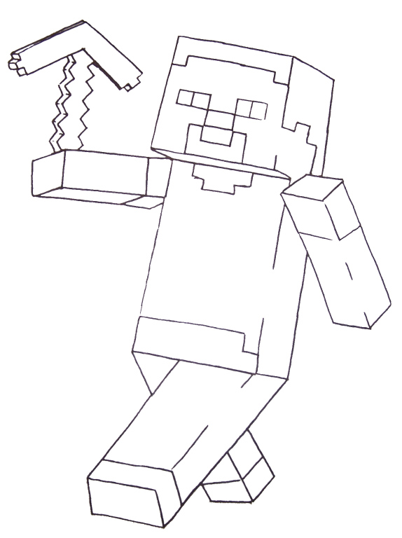 574x768 Minecraft Coloring Pages Free Printable Free And Birthdays