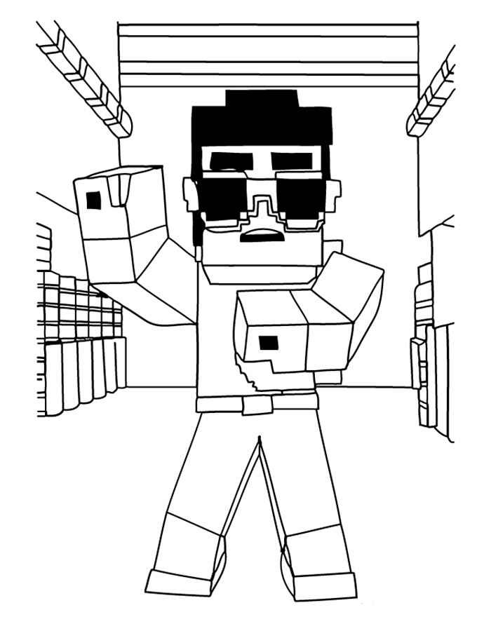 700x900 Minecraft Coloring Pages