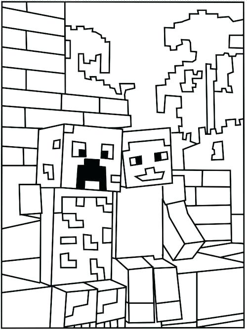 500x668 Minecraft Skin Coloring Pages