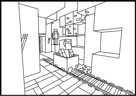 474x336 Minecraft House Coloring Sheets In The Mine