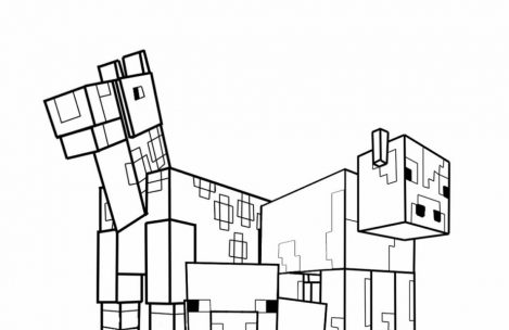 469x304 Minecraft Coloring Pages Animals Just Colorings